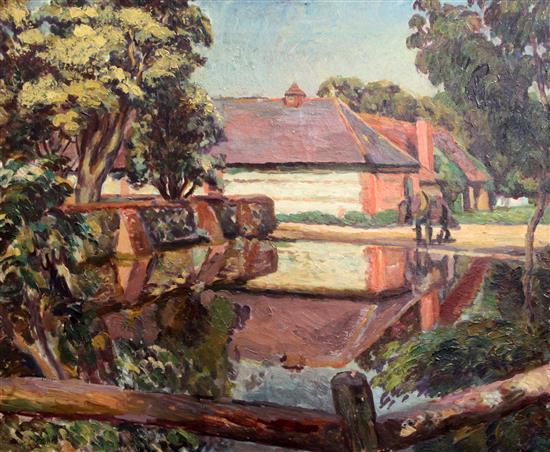 § Duncan Grant (1885-1978) A Farm Pond, 24 x 29in.